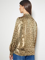 Monsoon Gold Lena Leopard Print Blouse - Image 3 of 4