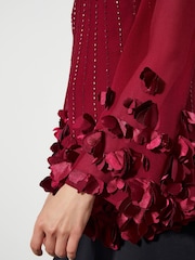 Monsoon Red Carly Embellished 3D Petal Top - Image 4 of 4