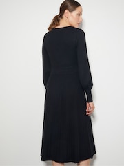 Monsoon Black Lola Lace Knit Midi Dress - Image 2 of 5