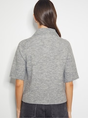 Monsoon Grey Cindy Short Sleeve Collar Cardigan - Image 3 of 4