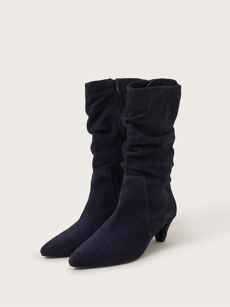 Monsoon Nina Stiefel aus Veloursleder mit Raffung - Bild 2 von 3 Monsoon Nina Stiefel aus Veloursleder mit Raffung - Bild 2 von 3