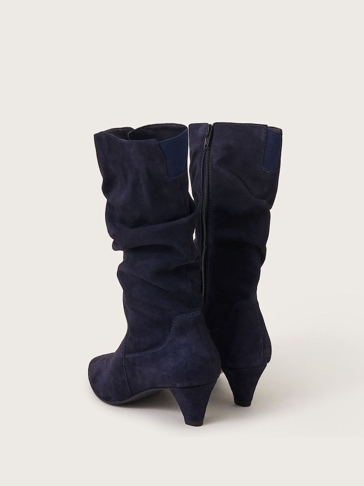 Monsoon Nina Stiefel aus Veloursleder mit Raffung - Bild 3 von 3 Monsoon Nina Stiefel aus Veloursleder mit Raffung - Bild 3 von 3