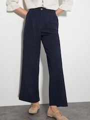Monsoon Blue Samira Corduroy Wide Leg Trousers - Image 2 of 5