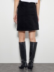 Monsoon Black Oriana Button Mini Skirt - Image 3 of 5