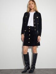 Monsoon Black Oriana Button Mini Skirt - Image 5 of 5