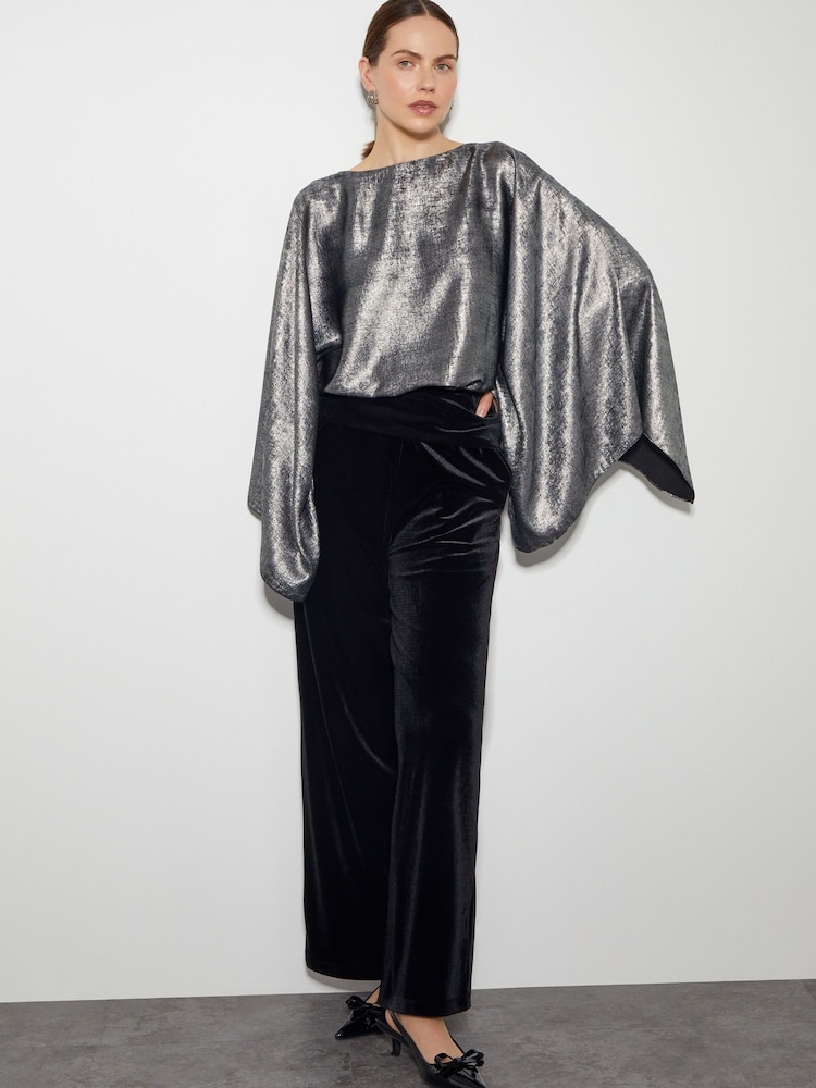 Monsoon Fifi Metalické barvy Batwing Top - Image 1 of 4