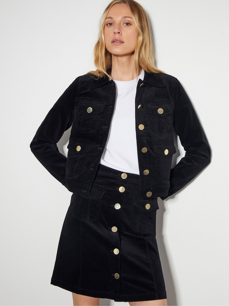 Monsoon Oriana Four-Pocket Crop Jacket - Imaginea 1 din 4