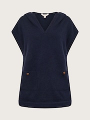 Monsoon Blue Hooded V-Neck Sweater Vest - Image 5 of 5