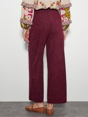 Monsoon Red Samira Corduroy Wide Leg Trousers - Image 3 of 4