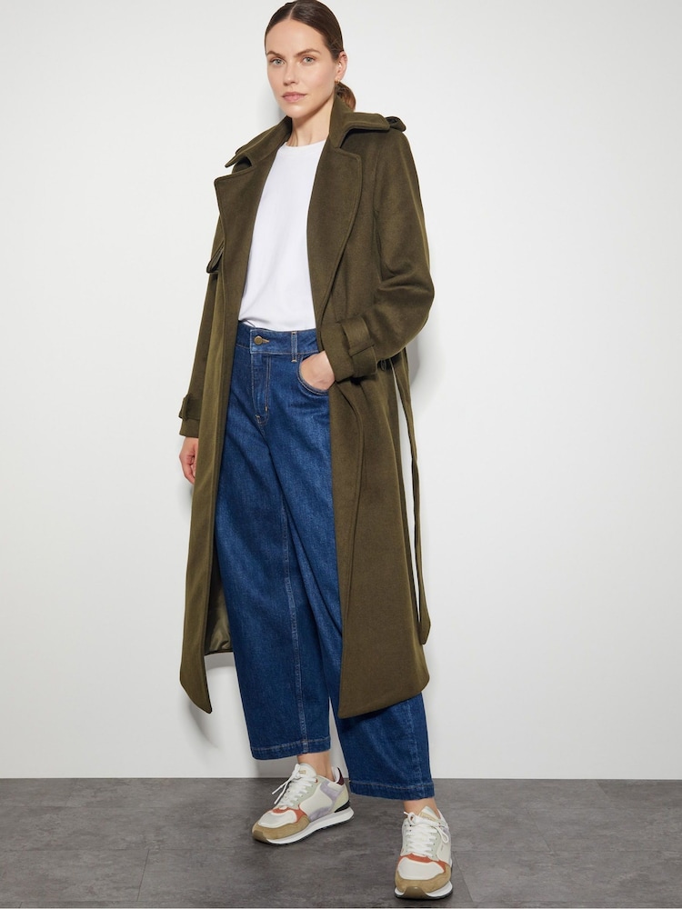 Monsoon Green Ollie Belted Trench Coat - Image 1 of 6