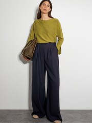 Monsoon Green Hope Sparkle Stud Raglan Jumper - Image 2 of 4