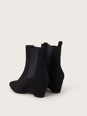 Monsoon Black Shay Suedette Wedge Ankle Boots - Image 3 of 3