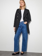 Monsoon Black Inez Military 100% Cotton Jacket - Image 1 of 5