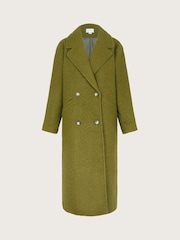 Monsoon Green Ophelia Double Breasted Boucle Coat - Image 5 of 5
