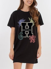 Brands In Black Harry Potter H Houses Women 100% Cotton Nightdress - Image 2 of 2