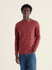 Seasalt Cornwall Red Crew Neck Sailor Long Sleeve T-Shirt - Image 1 of 5