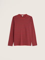 Seasalt Cornwall Red Crew Neck Sailor Long Sleeve T-Shirt - Image 4 of 5