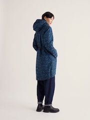 Seasalt Cornwall Blue Floral Tall Plant Hunter Cotton Waterproof Coat - Image 3 of 5