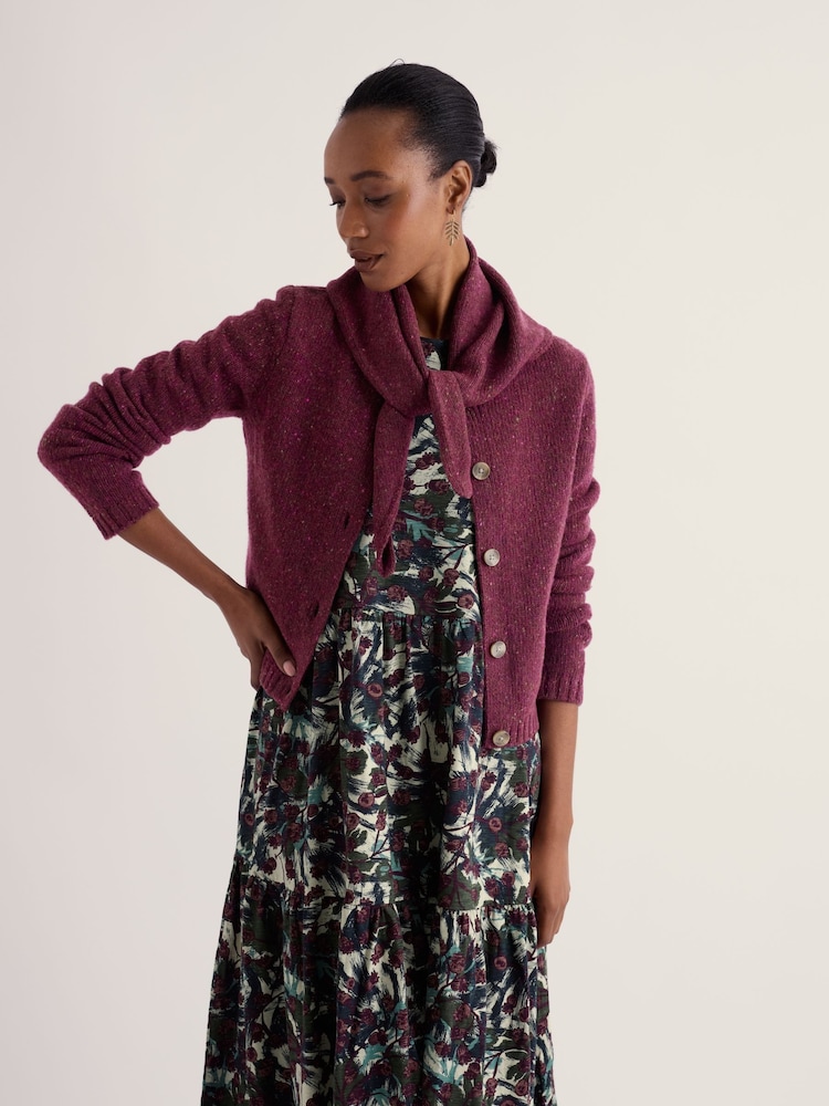 Seasalt Cornwall Purple Dawson Pick Cardigan Made With Merino - Image 1 of 5 Seasalt Cornwall Purple Dawson Pick Cardigan Made With Merino - Image 1 of 5