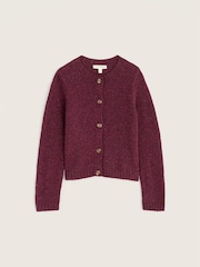 Seasalt Cornwall Purple Dawson Pick Cardigan Made With Merino - Image 4 of 5