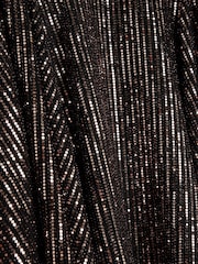 River Island Metallic Girls Rose Gold Mirror 100% Cotton Dress - Image 4 of 4