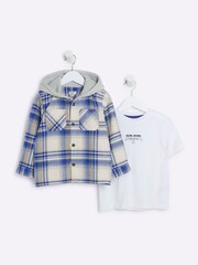 River Island Blue Boys Essentials 100% Cotton Hoodie Set - Image 1 of 5