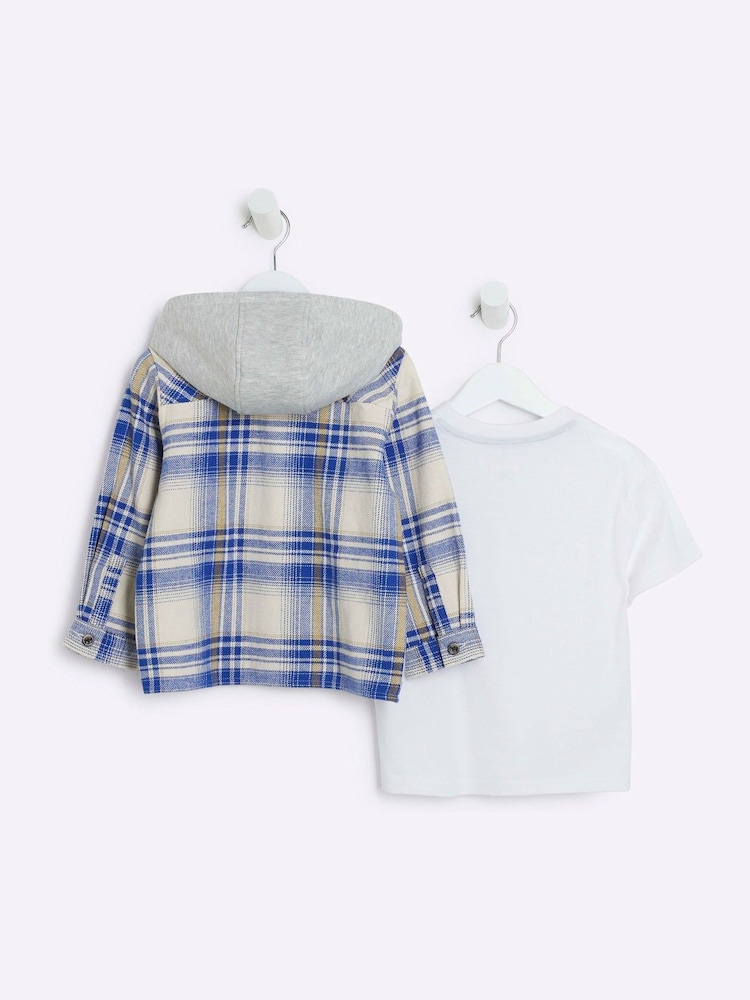 River Island Blue Boys Essentials 100% Cotton Hoodie Set - Image 2 of 5 River Island Blue Boys Essentials 100% Cotton Hoodie Set - Image 2 of 5