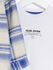 River Island Blue Boys Essentials 100% Cotton Hoodie Set - Image 5 of 5