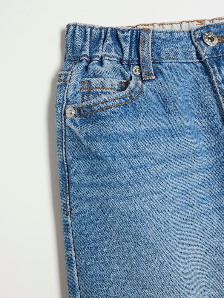 River Island Blue Girls Denim Wide Leg Jeans - Image 2 of 3
