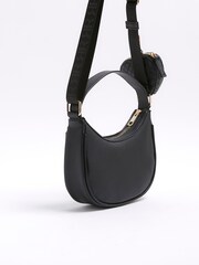 River Island Black Girls Embossed Tassel Faux Leather Scoop Bag - Image 3 of 5