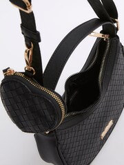 River Island Black Girls Embossed Tassel Faux Leather Scoop Bag - Image 4 of 5