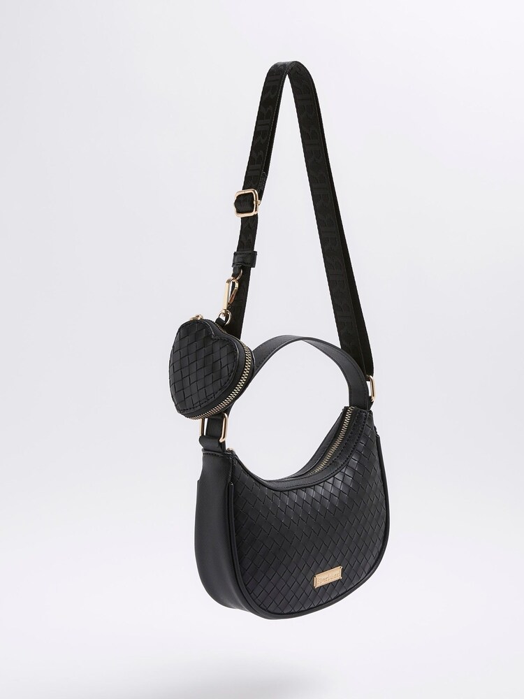 River Island Black Girls Embossed Tassel Faux Leather Scoop Bag - Image 5 of 5