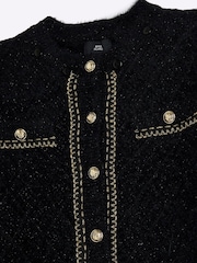 River Island Black Girls Sequin Chain Cardigan Set - Image 3 of 4