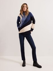Phase Eight Blue Sabrina Swirl Jumper - Image 3 of 8