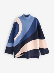 Phase Eight Blue Sabrina Swirl Jumper - Image 7 of 8