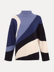 Phase Eight Blue Sabrina Swirl Jumper - Image 8 of 8