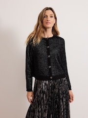 Phase Eight Metallic Javina Fluffy Cardigan - Image 1 of 7