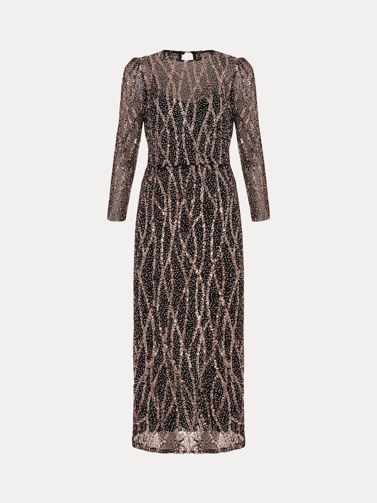 Phase Eight Black Kaleigh Sequin Dress - Image 12 of 12