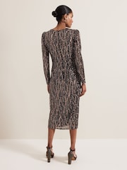 Phase Eight Black Kaleigh Sequin Dress - Image 7 of 12