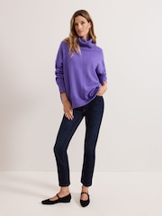 Phase Eight Purple Louanna Roll Neck Jumper - Image 3 of 7