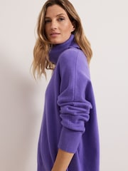 Phase Eight Purple Louanna Roll Neck Jumper - Image 5 of 7