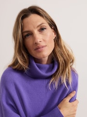 Phase Eight Purple Louanna Roll Neck Jumper - Image 6 of 7