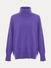 Phase Eight Purple Louanna Roll Neck Jumper - Image 7 of 7