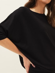 Phase Eight Black Becca Batwing Knitted Dress - Image 5 of 6
