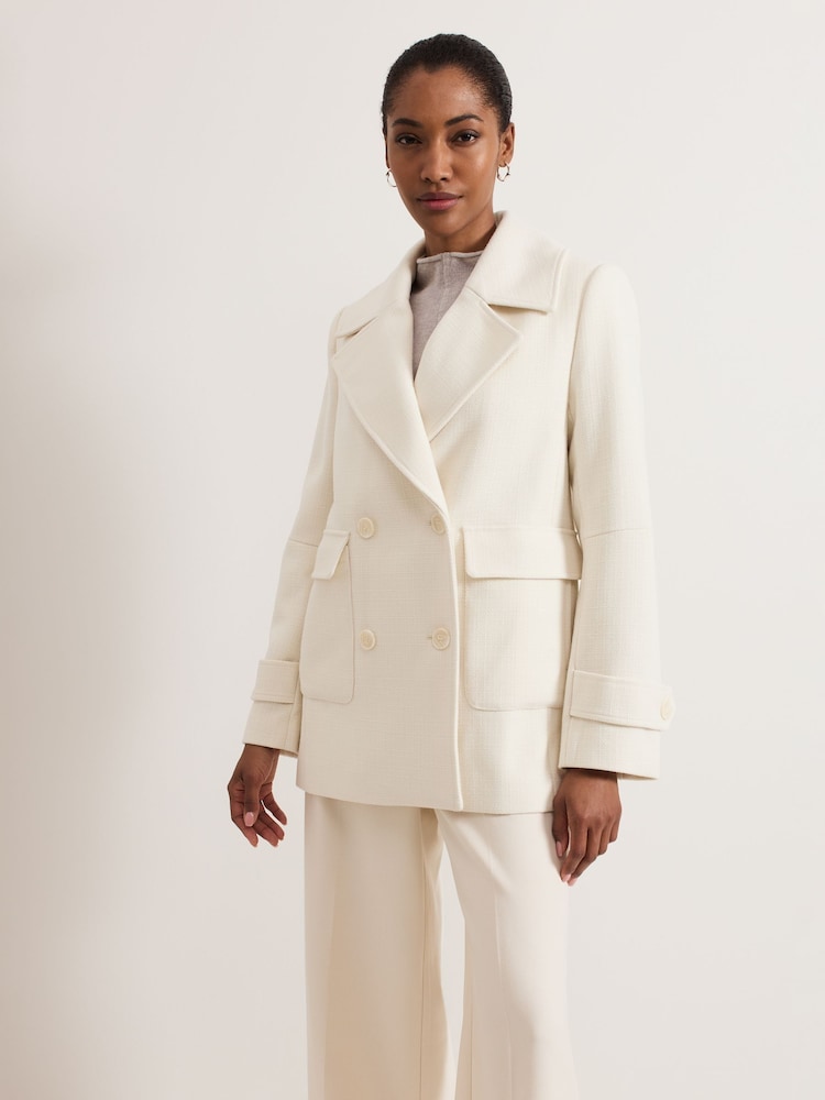 Phase Eight White Amelie Peacoat - Image 1 of 7