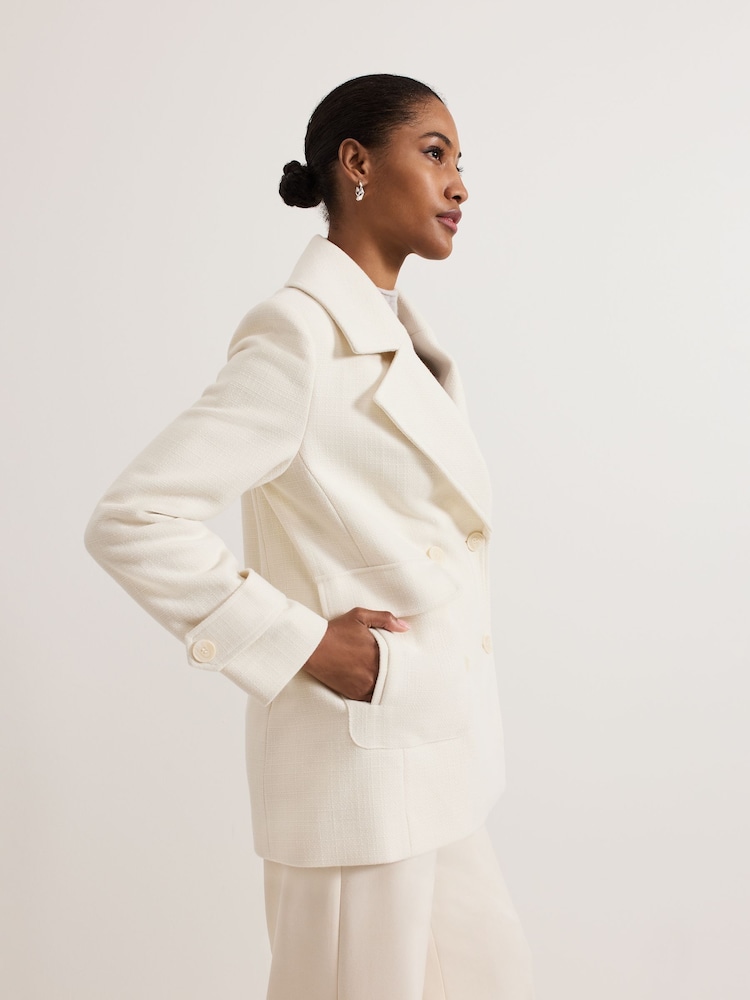 Phase Eight White Amelie Peacoat - Image 2 of 7