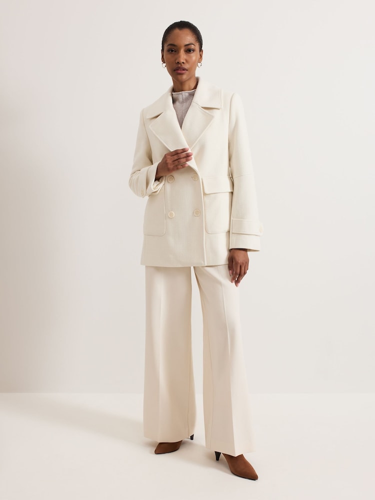 Phase Eight White Amelie Peacoat - Image 7 of 7