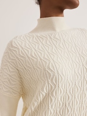 Phase Eight White Cadie Cable Dress - Image 4 of 6