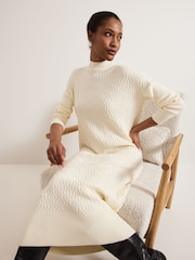 Phase Eight White Cadie Cable Dress - Image 5 of 6