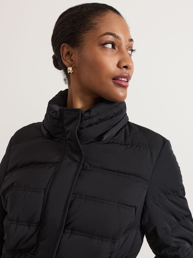 Phase Eight Black Dixie Long Puffer Coat - Image 4 of 7